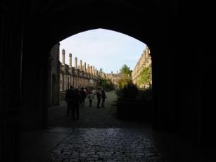 View of Vicar's Close from under the chain gate