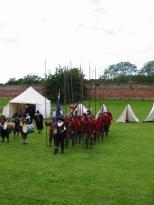 The pikemen head battlewards...