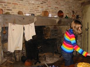 the kitchen fireplace