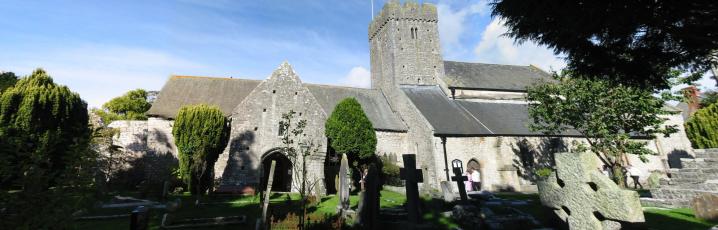 The south side of St Illtud's Church